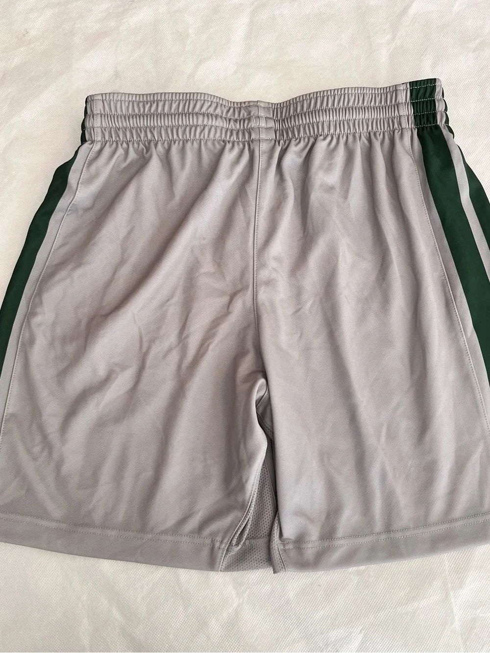 Women’s Nike Gray and Dark Green Spartans Basketball Jersey & Shorts Set Size M